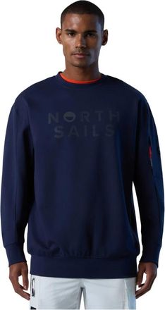 North Sails Reflecterende Crewneck Sweatshirt Tech Blauw - Heren - Sweatshirts - Blauw - 3XL - Hoodies & sweatvesten