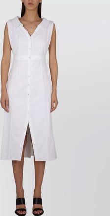 Alexander McQueen waist belted midi length sleeveless dress