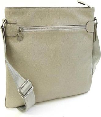 Louis Vuitton Pre-owned Cross Body Bags, male, Beige, Size: ONE SIZE Pre-owned Taiga Shoulder Bag