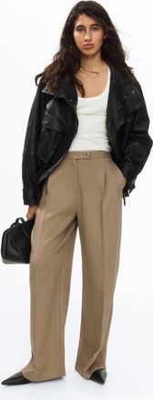 H&M Wide-leg dress pants in Beige at Nordstrom, Size 10
