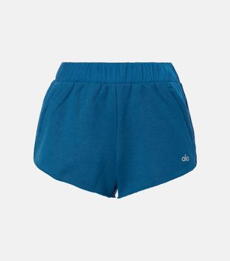 Alo Yoga In The Air Dolphin cotton-blend shorts