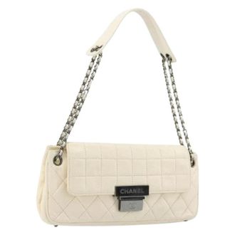 Chanel Pre-owned Shoulder Bags, female, White, Size: ONE SIZE Pre-owned Vintage Shoulder Bag