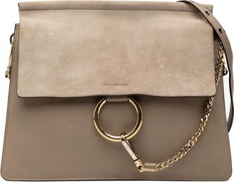 Chlo&eacute; Pre-owned Chloe Medium Calfskin and Suede Faye Crossbody 04.15.70.65.2