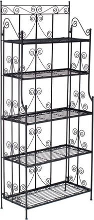 Clp Estanter&iacute;a plegable con 5 baldas en metal negro