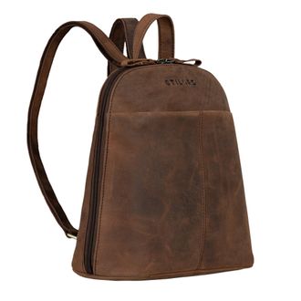 STILORD Olivia Leather City Backpack for Women - Small Vintage Daypack Ladies Handbag-Backpack for 9.7 Inch iPads & 10.1 Inch Tablets - Genuine Leather Rucksa
