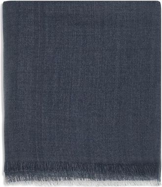 Brunello Cucinelli Blue Cashmere Womens Scarf