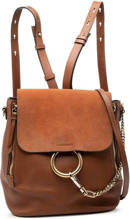 Chlo&eacute; Pre-owned Chloe Medium Calfskin and Suede Faye Backpack Ladies QGAPYDDFCVIXMHSY