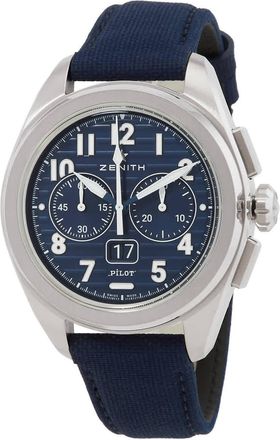 Zenith Pilot Big Date Flyback Automatic Blue Dial Mens Watch 03.4000.3652/51.I003