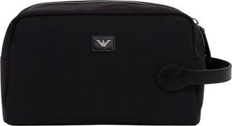 Emporio Armani Beauty case con placchetta logo - - Bags - Uomo - Nero - ONE SIZE