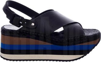 Paloma Barcel&oacute; Luxe Kyoto Stijl Sandalen - Dames - Sleehakken - Zwart - 40 EU - Schoenen
