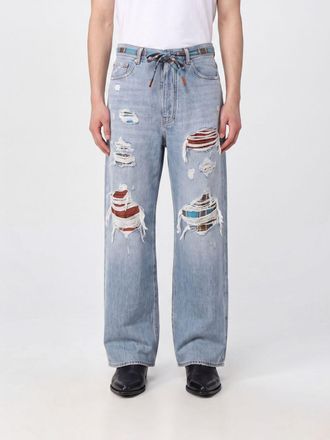 Amiri Distressed Denim Wide Leg Jeans