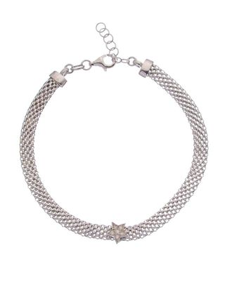 Meshmerise 18K Over Silver 0.07 Ct. Tw. Diamond Bracelet