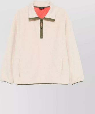 A.P.C. polyester zip-neck long-sleeve sweatshirt