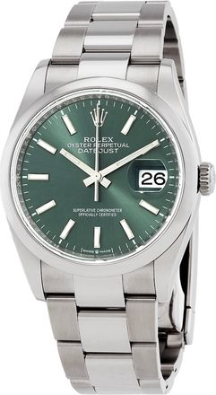 Rolex Datejust 36 Mint Green Dial Automatic Mens Stainless Steel Oyster Watch M126200-0024