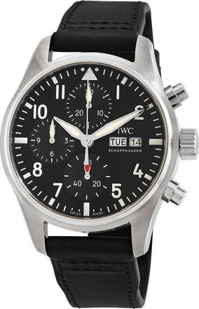 IWC Pilots Chronograph Automatic Black Dial Mens Watch IW388111