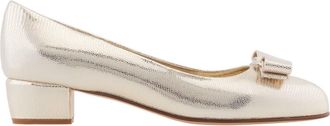 Ferragamo Ferragamo Ladies Vara Bow Metallic Pumps