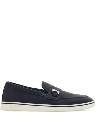 Ferragamo Gancini-buckle loafers - Blue