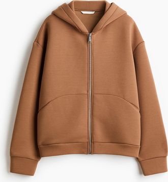 H&M Hoodiejacke aus Scuba - Beige