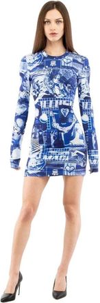Moschino Korte Jurk - Dames - Korte kleedjes - Veelkleurig - 2XS - Katoen - Kleedjes