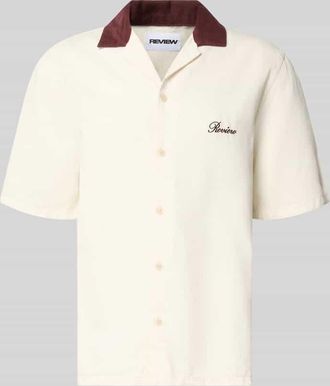 Review Regular Fit Freizeithemd mit Kontrastkragen in Ecru, Gr&ouml;&szlig;e XL