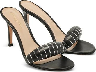 Gianvito Rossi Sandali con cristalli - Nero