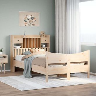 vidaXL Estructura De Cama Sin Colch&oacute;n Madera Maciza De Pino 135x190 Cm Vidaxl