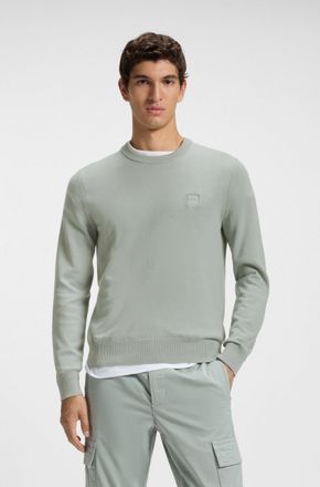 Boss Orange by Hugo Boss Strickpullover BOSS ORANGE Kanovano, Herren, Gr. XXL, open gr&uuml;n351, Strick, Obermaterial: 95% Baumwolle, 5% Kaschmir, regular fit h&uuml;ftlang, Rundhals, 