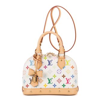 Louis Vuitton Pre-owned Womens Ltd. Ed. LV x Takashi Murakami Alma BB BB Crossbody - White - One Size