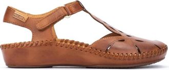 Pikolinos Gevlochten Leren Sandaal met Gewatteerde Binnenzool - Dames - Sandalen - Bruin - 36 EU - Schoenen