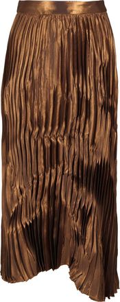 Momoni Brown Pleated Skirt