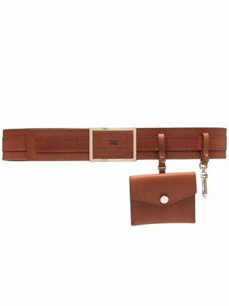 Elisabetta Franchi Cintura con pouch - Marrone