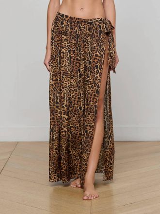 L'agence Klaire Cover-Up Skirt In Leopard