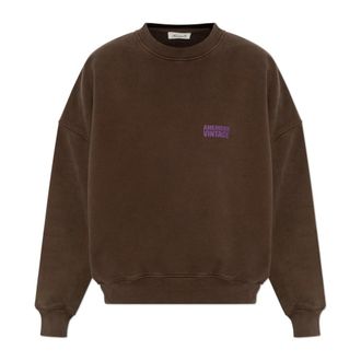 American Vintage Plizzy Sweatshirt - Dames - Sweatshirts - Bruin - S - Katoen - Hoodies & sweatvesten