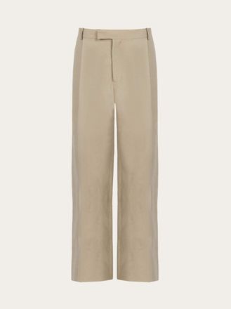 Ferragamo Men Relaxed tailored trouser Beige