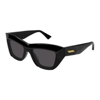 Bottega Veneta Rectangle Full Rim Sunglasses - Black