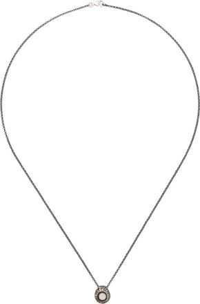 Rosa Maria Collana con pendente ovale - Nero