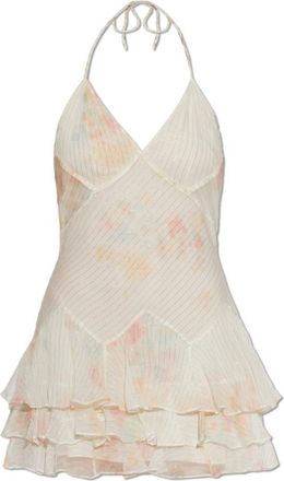 LoveShackFancy Adrinette Korte Jurk - Dames - Korte kleedjes - Beige - XS - Kleedjes