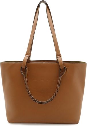 Loewe Brown Leather Handbag Shoulder Bag Tote Bag (Pre-Owned)