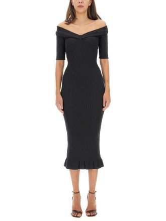 Philosophy di Lorenzo Serafini Off-The-Shoulder Dress