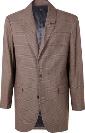 Les Deux checked wool blazer - Brown