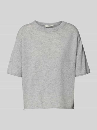 0039 Italy 0039 Italy Strickshirt aus Kaschmir-Mix Modell Ines in Hellgrau, Größe L