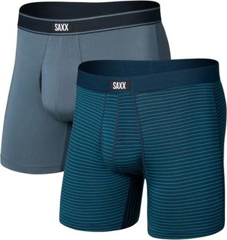 Saxx Daytripper Boxer Brief Fly 2-Pack Kunstfaserunterw&auml;sche f&uuml;r Herren | blau