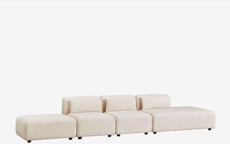 Sklum Sklum - Sof&aacute; Modular De 3 Piezas Con Div&aacute;n Derecho Y Puff Fogler