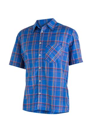 Maier Sports Funktionshemd MAIER SPORTS Mauro, Herren, Gr. 64, Normalgr&ouml;ssen, blau (graublau), 85% Polyester, 15% Viscose, Hemden Funktionshemd, Kariertes Kurzarm-