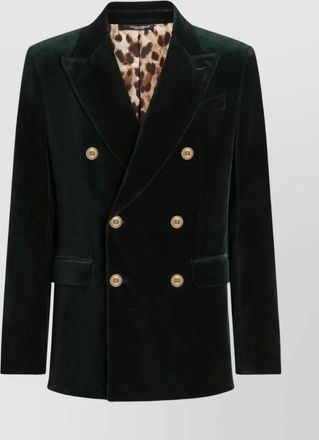 Dolce & Gabbana sicilia velvet double-breasted jacket