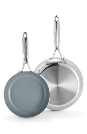 GreenPan Valencia Pro Stainless Steel Nonstick 8-Inch & 10-Inch Fry Pan Set at Nordstrom