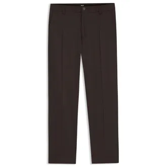 BOSS Straight-fit trousers in stretch twill