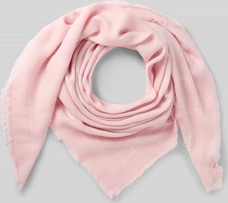 HUGO BOSS Tuch aus Modal-Baumwoll-Mix Modell ALYCIA_120*120 in Beige, Gr&ouml;&szlig;e 1