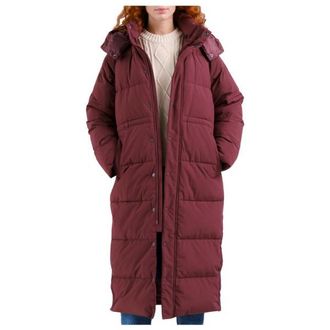 Dedicated Long Puffer Jacket Karmas Mantel f&uuml;r Damen | rot