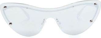 Alexander McQueen Eyewear frameless tinted sunglasses - women - Metal - One Size - Silver
